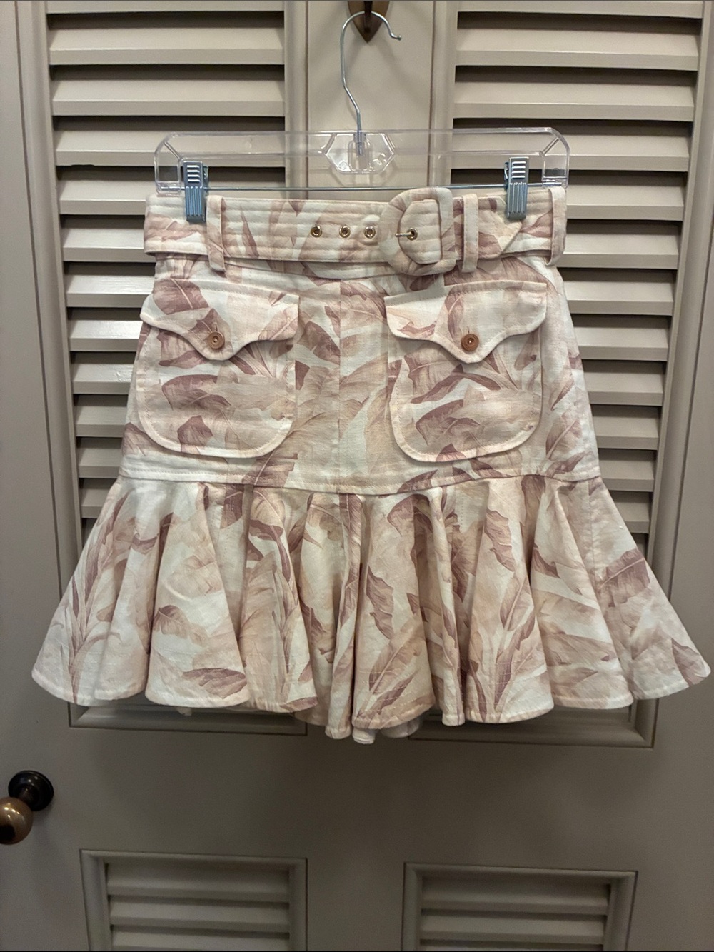 Zimmermann Floral Print Ruffled Skirt